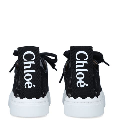 chloe lauren sneakers black|chloe lace sneakers.